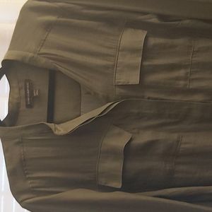 Blouse green with buttons XL banana republic